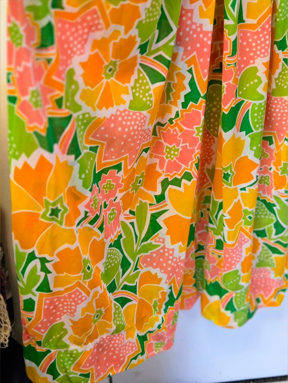 Vintage 70s Sandcastle Psychedelic Floral Maxi Dress Size L (Vintage) - Picture 9 of 16